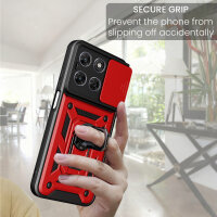 Outdoor Panzer Hülle für Motorola Moto G67 Rot
