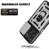 Outdoor Panzer Hülle für Motorola Moto G67 Silber