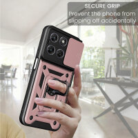 Outdoor Panzer Hülle für Motorola Moto G77 Rosegold