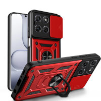 Outdoor Panzer Hülle für Motorola Moto G77 Rot
