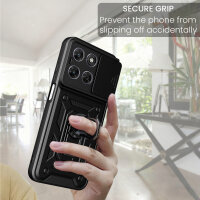 Outdoor Panzer Hülle für Motorola Moto G77 Schwarz
