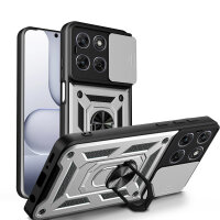 Outdoor Panzer Hülle für Motorola Moto G77 Silber