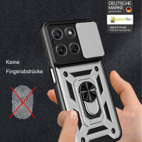 Outdoor Panzer Hülle für Motorola Moto G77 Silber