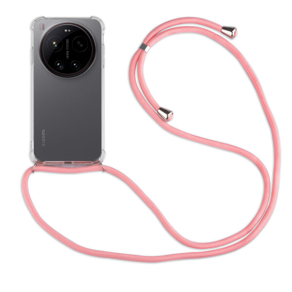 Handykett für Xiaomi 17 Ultra Hülle mit Kordel Handyhülle mit Band in Rosa