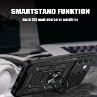 Outdoor Panzer Hülle für Samsung Galaxy A57 mit Kameraschutz Ringhalter Bumper Galaxy A57 Schwarz