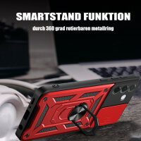 Outdoor Panzer Hülle für Samsung Galaxy A57 mit Kameraschutz Ringhalter Bumper Galaxy A57 Rot