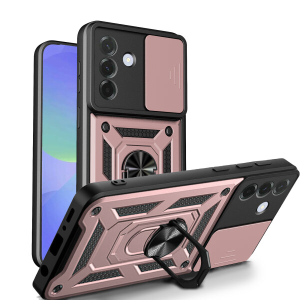 Outdoor Panzer Hülle für Samsung Galaxy A57 mit Kameraschutz Ringhalter Bumper Galaxy A57 Rosegold