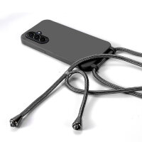 Handykette für Samsung Galaxy A57 Hanyhülle mit Band Hülle mit Kodel Smartphone Halskette Schwarz
