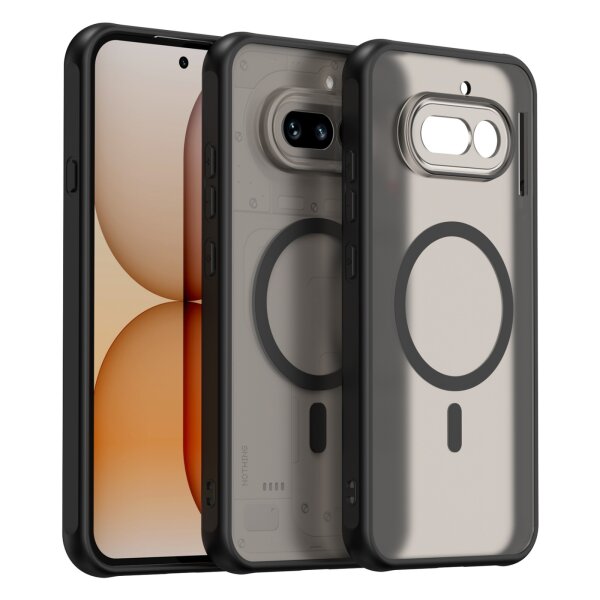 Matte Case Magsafe Hülle für Nothing Phone 4A Schutzhülle Kratzfest Schwarz