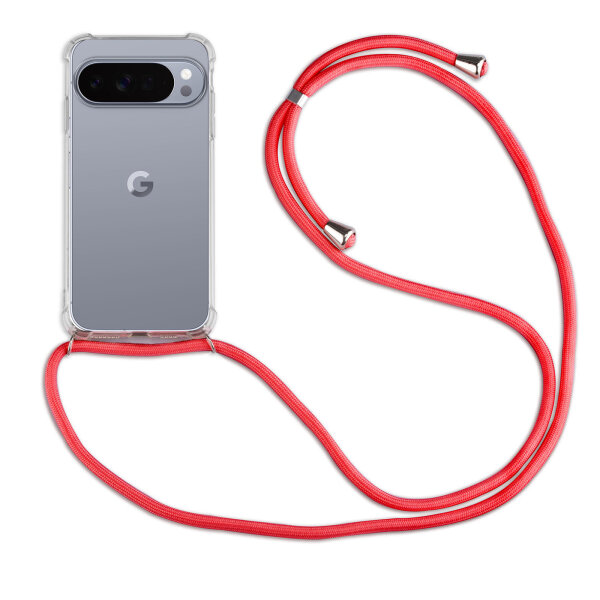 Handykette für Google Pixel 10 Pro XL Handyhülle mit Band Hülle Kordel in Rot