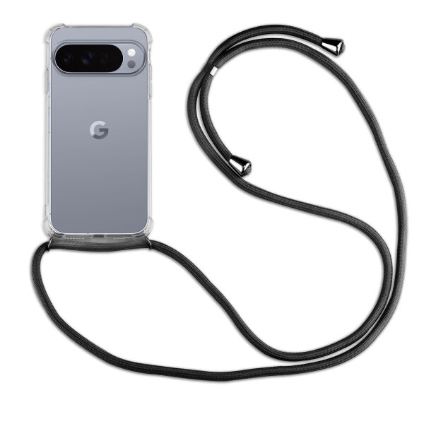 Handykette für Google Pixel 10 Pro XL Handyhülle mit Band Hülle Kordel in Schwarz