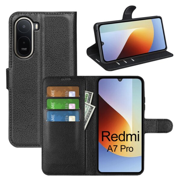 Wallet Case Klapphülle für Xiaomi Redmi A7 Pro Schwarz