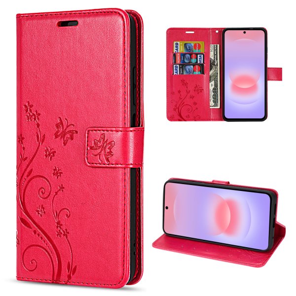 Handy Tasche für Samsung Galaxy A37 / A36 Hülle Handyhülle Klapphülle Wallet Case Rot