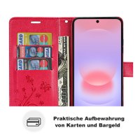 Handy Tasche für Samsung Galaxy A37 / A36 Hülle Handyhülle Klapphülle Wallet Case Rot