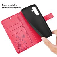 Handy Tasche für Samsung Galaxy A37 / A36 Hülle Handyhülle Klapphülle Wallet Case Rot