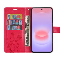 Handy Tasche für Samsung Galaxy A37 / A36 Hülle Handyhülle Klapphülle Wallet Case Rot