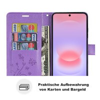 Handy Tasche für Samsung Galaxy A37 / A36 Hülle Handyhülle Klapphülle Wallet Case Lila