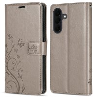 Handy Tasche für Samsung Galaxy A37 / A36 Hülle Handyhülle Klapphülle Wallet Case Grau