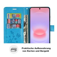 Handy Tasche für Samsung Galaxy A37 / A36 Hülle Handyhülle Klapphülle Wallet Case Blau
