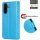 Handy Tasche für Samsung Galaxy A37 / A36 Hülle Handyhülle Klapphülle Wallet Case Blau