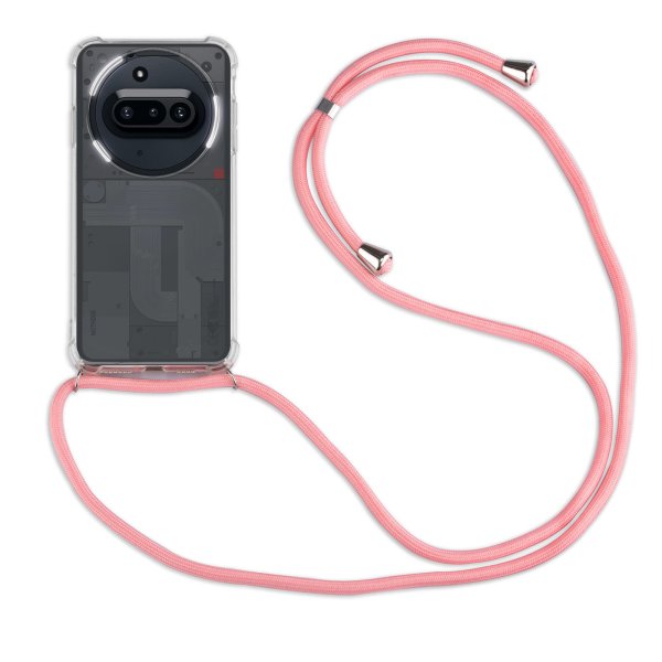 Handykette für Nothing Phone (3A) Handyhülle mit Band Hülle Kordel in Rosa